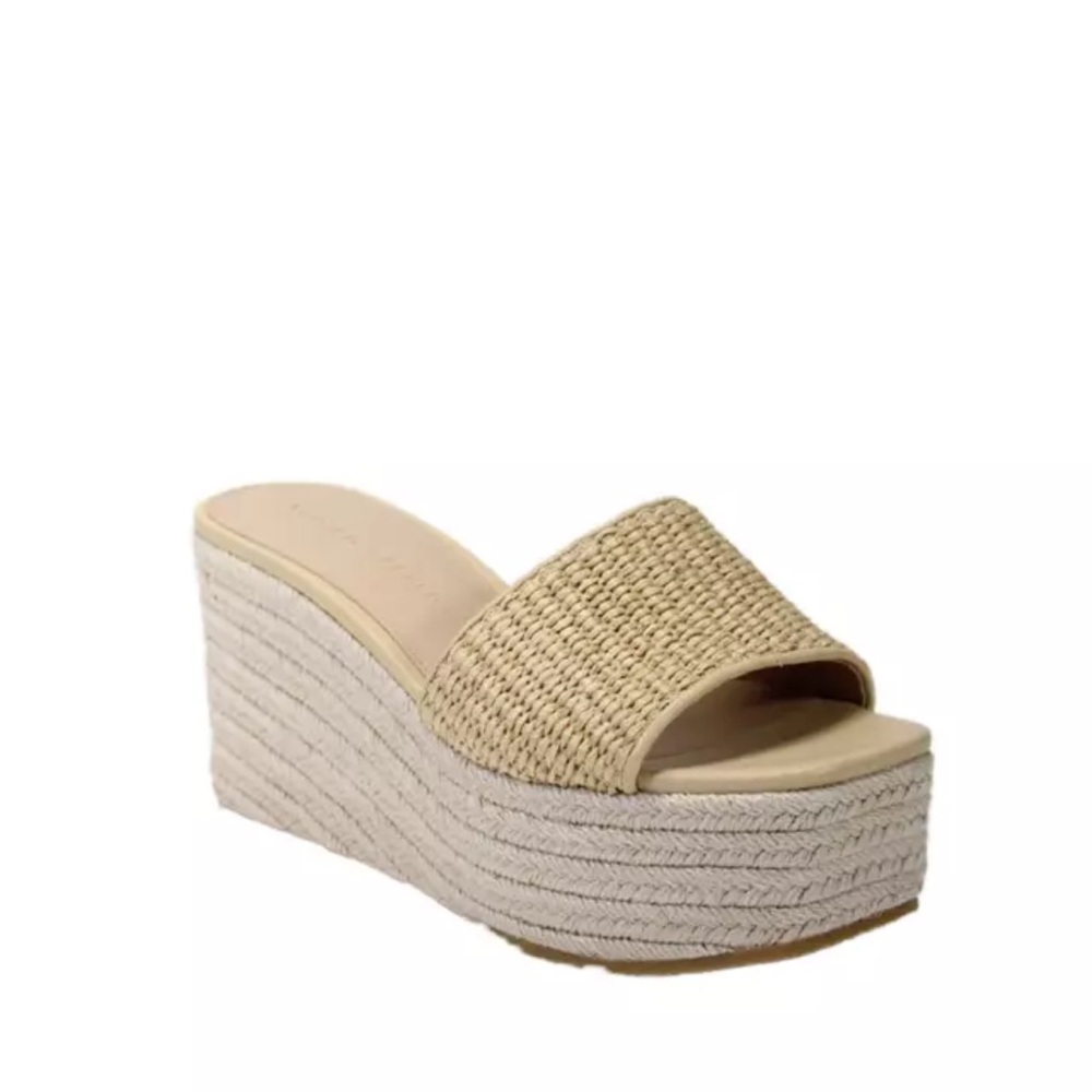 New Veronica Beard Women's Beige Wedge Sandals